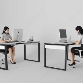 现代工作女人3D模型下载